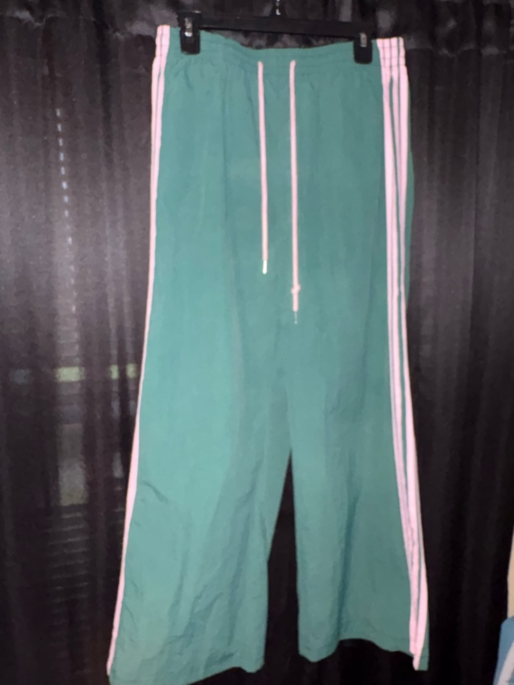 SHEIN Wide-Leg track pants with Pink Stripes
